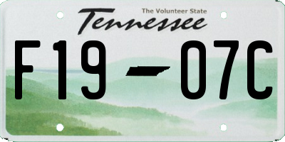 TN license plate F1907C
