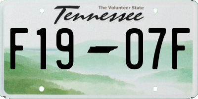TN license plate F1907F