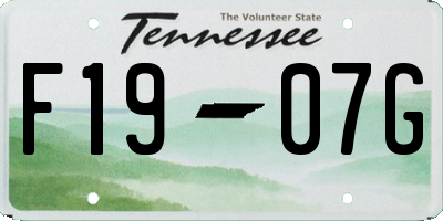 TN license plate F1907G