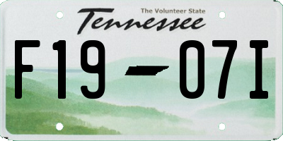 TN license plate F1907I