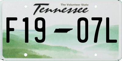 TN license plate F1907L