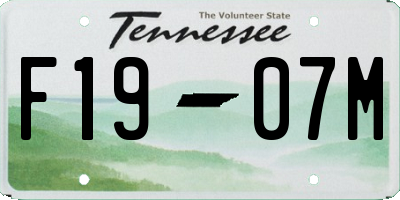 TN license plate F1907M