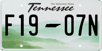 TN license plate F1907N
