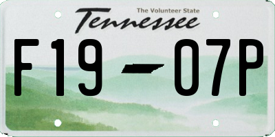 TN license plate F1907P