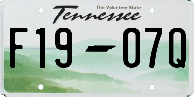 TN license plate F1907Q