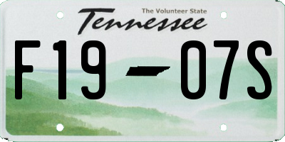 TN license plate F1907S