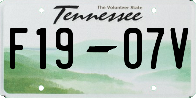 TN license plate F1907V
