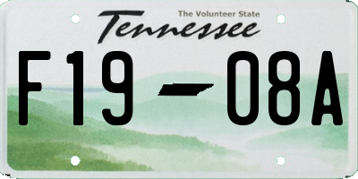 TN license plate F1908A