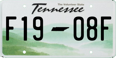 TN license plate F1908F