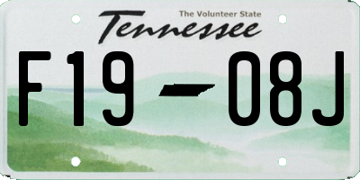 TN license plate F1908J
