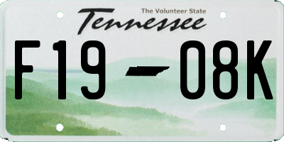 TN license plate F1908K