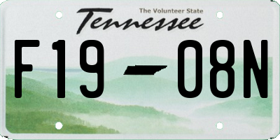 TN license plate F1908N