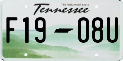 TN license plate F1908U