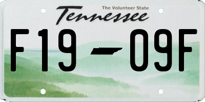 TN license plate F1909F