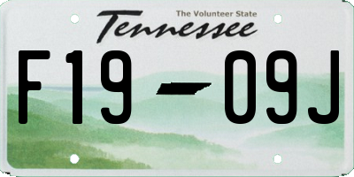 TN license plate F1909J