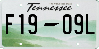 TN license plate F1909L