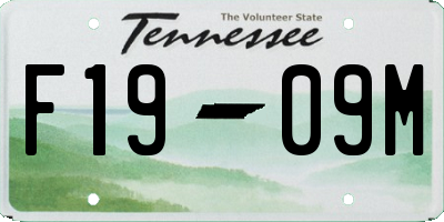 TN license plate F1909M