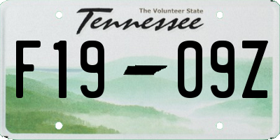 TN license plate F1909Z