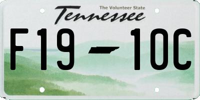 TN license plate F1910C