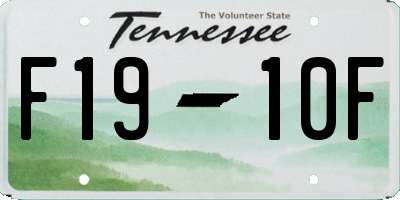 TN license plate F1910F
