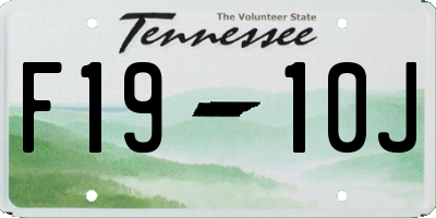 TN license plate F1910J