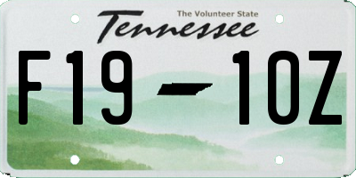TN license plate F1910Z