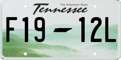TN license plate F1912L