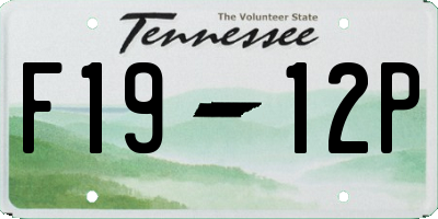 TN license plate F1912P