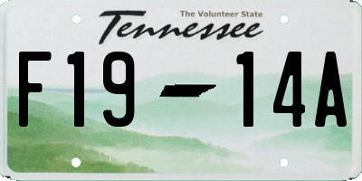 TN license plate F1914A