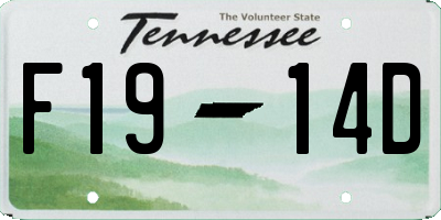 TN license plate F1914D