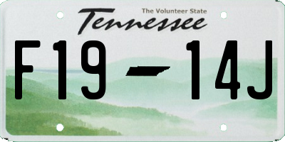 TN license plate F1914J