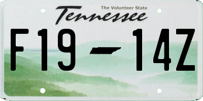 TN license plate F1914Z