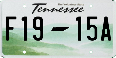 TN license plate F1915A