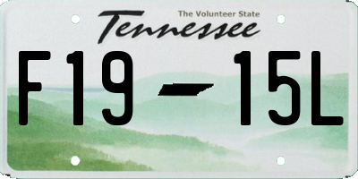TN license plate F1915L
