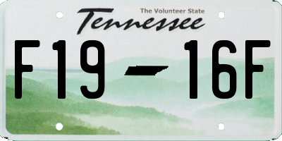 TN license plate F1916F