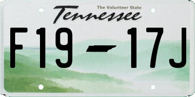 TN license plate F1917J