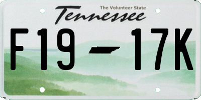 TN license plate F1917K
