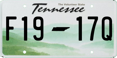 TN license plate F1917Q