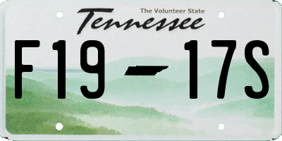TN license plate F1917S