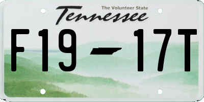 TN license plate F1917T