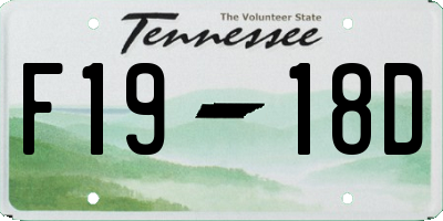 TN license plate F1918D