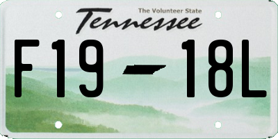 TN license plate F1918L