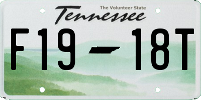 TN license plate F1918T
