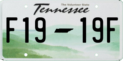TN license plate F1919F