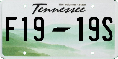 TN license plate F1919S
