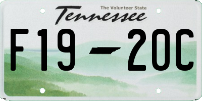 TN license plate F1920C