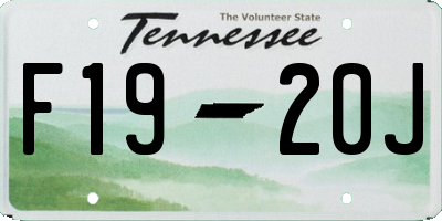 TN license plate F1920J