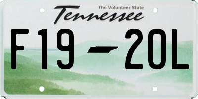 TN license plate F1920L
