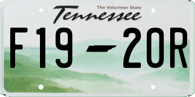 TN license plate F1920R