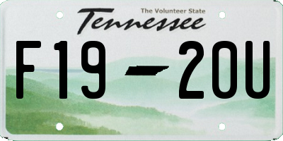 TN license plate F1920U